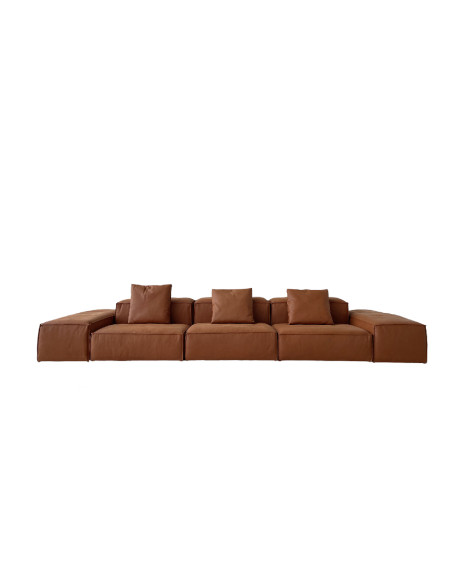 Canapé Extrasoft en cuir marron (Offre Expo) Living Divani - 6