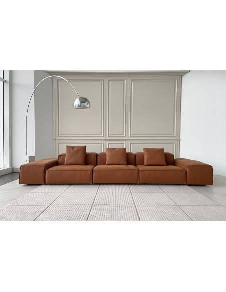 Divano Extrasoft in pelle marrone (Offerta Expo) Living Divani - 1