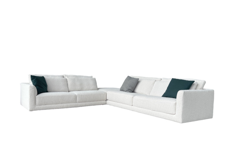 Canapé Alexander en tissu blanc sale (Offre Expo) - 6