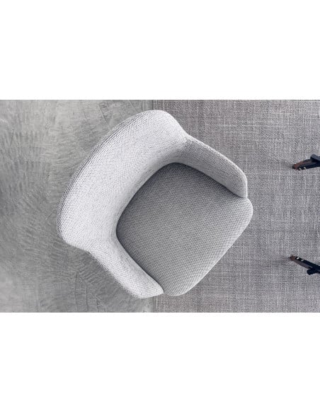 Chaise Grace en tissu taupe - 6