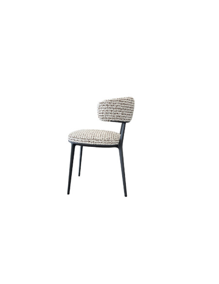 Chaise Caratos en tissu blanc/noisette (Offre Expo) Maxalto - 6