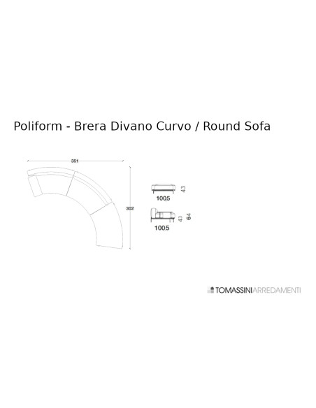 Divano Brera curvo (Offerta Expo) Poliform - 8