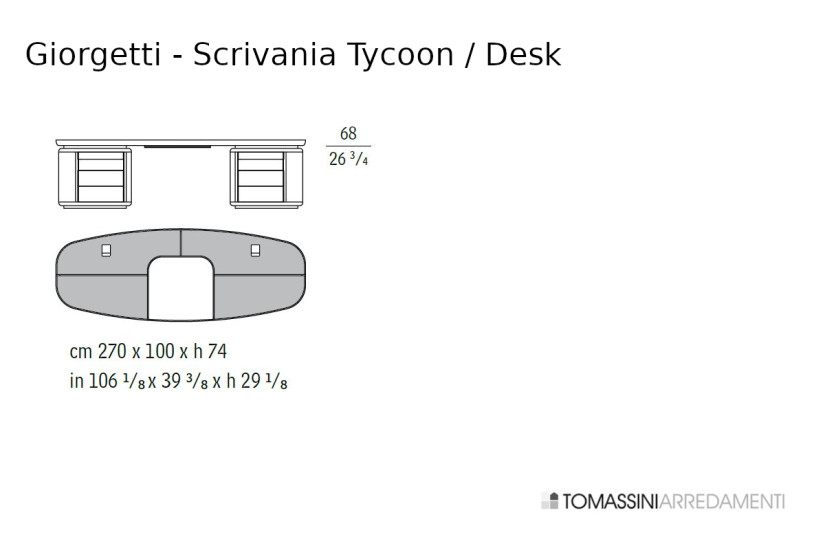 Scrivania Tycoon in mogano (Offerta Expo) Saba - 8