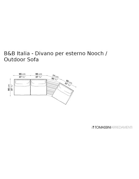 Nooch Outdoor Sofa (Expo Offer) B&B Italia Outdoor - 10