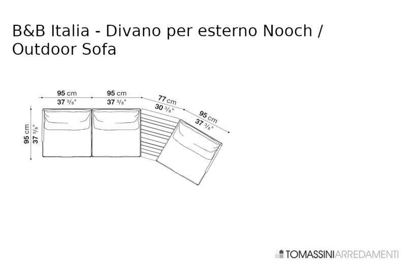 Nooch Outdoor Sofa (Expo Offer) B&B Italia Outdoor - 10