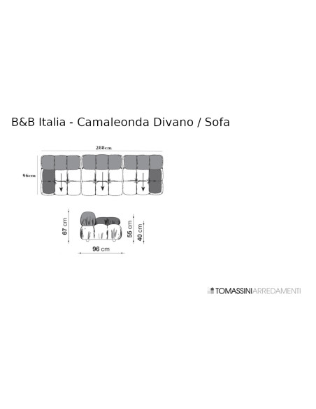 Canapé Camaleonda en tissu blanc (Offre Expo) B&B Italia - 7