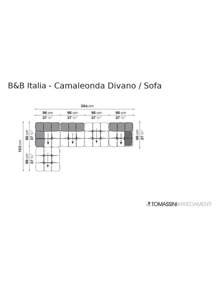 Camaleonda Green Fabric Sofa (Expo Offer) B&B Italia - 8