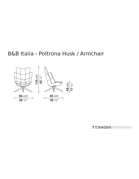 Poltrona Husk in tessuto grigio (Offerta Expo) B&B Italia - 6