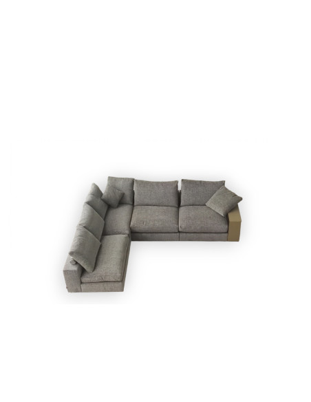 Groundpiece Beige and Black Fabric Sofa (Expo Offer) Flexform - 6