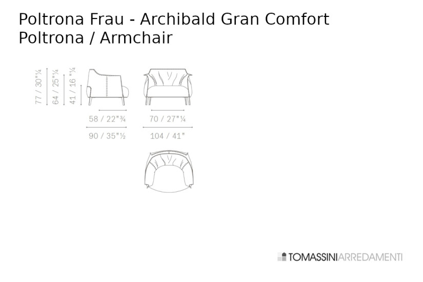 Poltrona Archibald Gran Comfort marrone (Offerta Expo) Poltrona Frau - 10