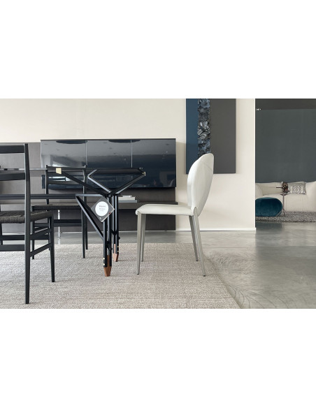 Nancy Grey Leather Chair Cattelan Italia - 4