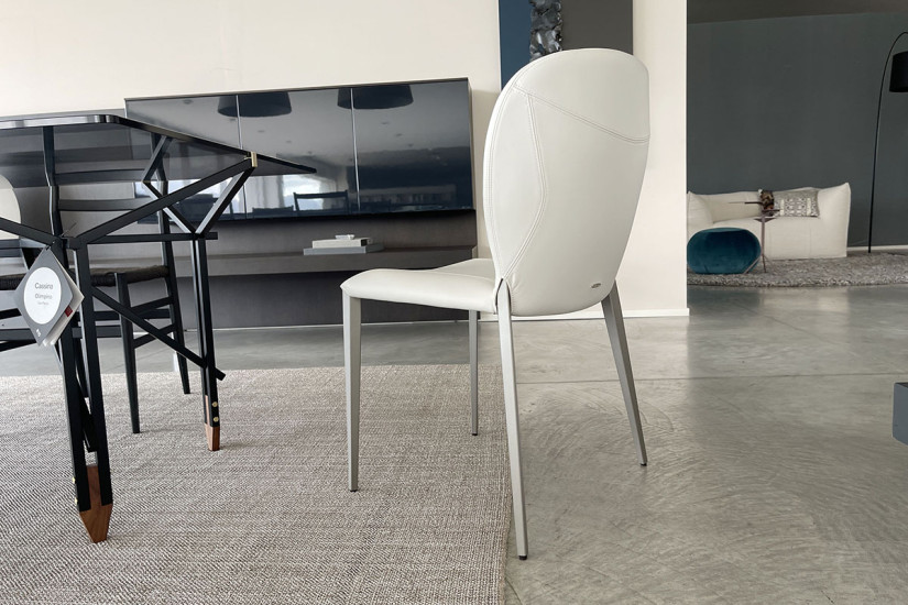Nancy Grey Leather Chair Cattelan Italia - 5