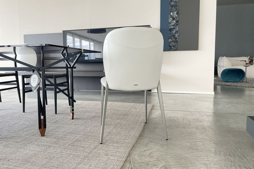 Nancy Grey Leather Chair Cattelan Italia - 6