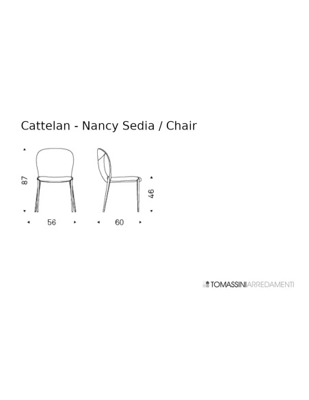 Nancy Grey Leather Chair Cattelan Italia - 10