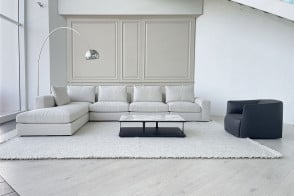 Poliform Dune White Fabric Sofa (Expo Offer) 2