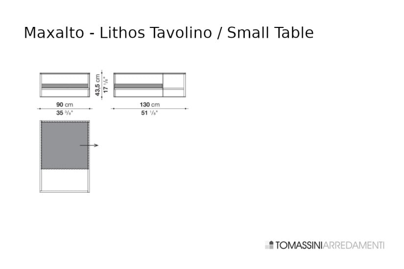 Lithos Oak and Glass Small Table (Expo Offer) Maxalto - 6