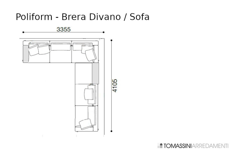 Canapé Brera taupe (Offre Expo) - 9