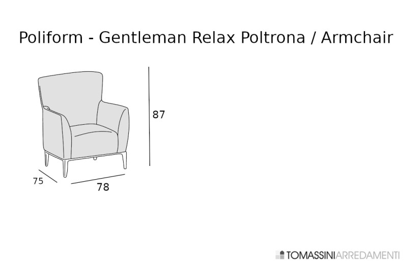 Poltrona Gentleman Relax in tessuto tortora (Offerta Expo)  - 8