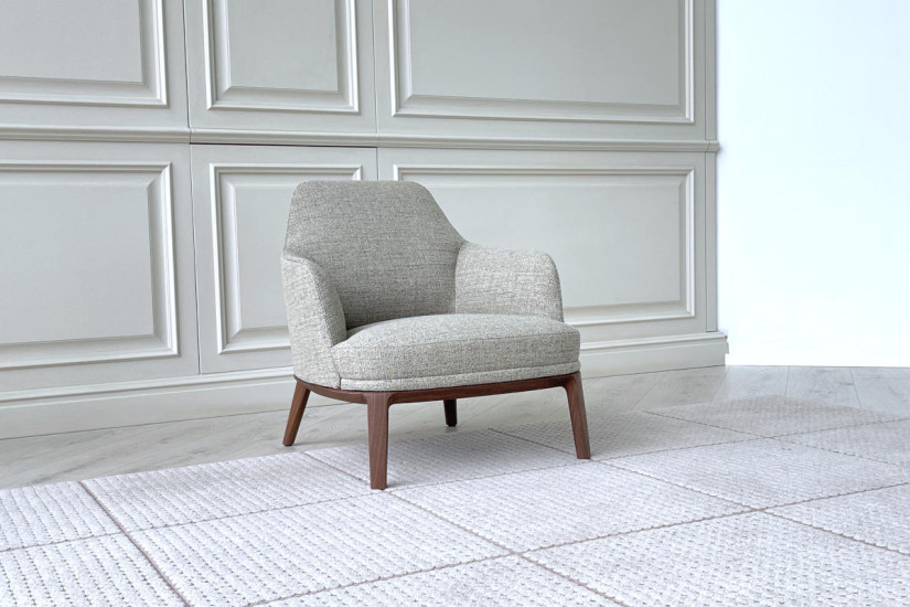 Fauteuil Jane Large en tissu taupe (Offre Expo) - 2