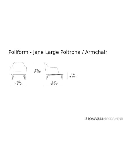 Fauteuil Jane Large en tissu taupe (Offre Expo) - 9