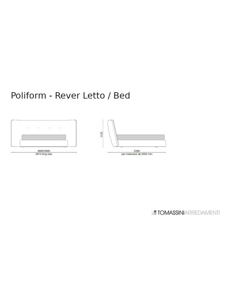 Letto Rever in tessuto grigio (Offerta Expo)  - 8