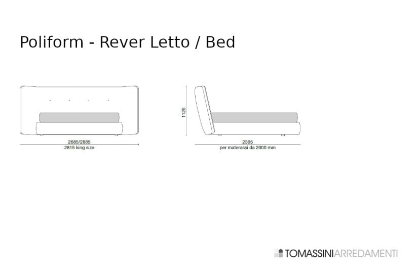 Letto Rever in tessuto grigio (Offerta Expo)  - 8