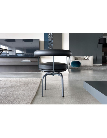 LC7 Anthracite Leather Chair (Expo Offer)  - 4
