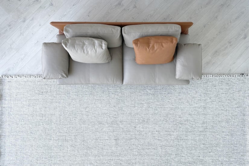 Get Back Brown and Grey Leather Sofa (Expo Offer) Poltrona Frau - 7