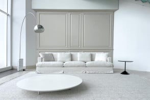 Karma White Fabric Sofa (Expo Offer) Saba - 7 2