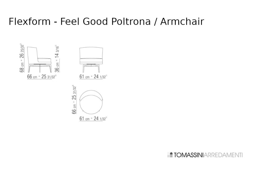 Poltrona Feel Good in pelle marrone (Offerta Expo) Flexform - 3