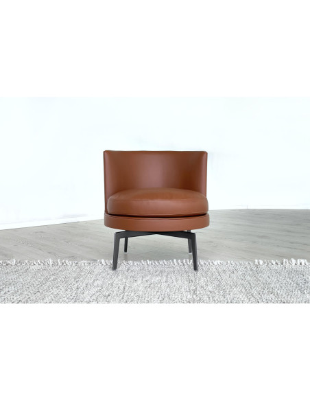 Fauteuil Feel Good en cuir marron (Offre Expo) Flexform - 5