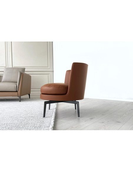 Feel Good Brown Leather Armchair (Expo Offer) Flexform - 7