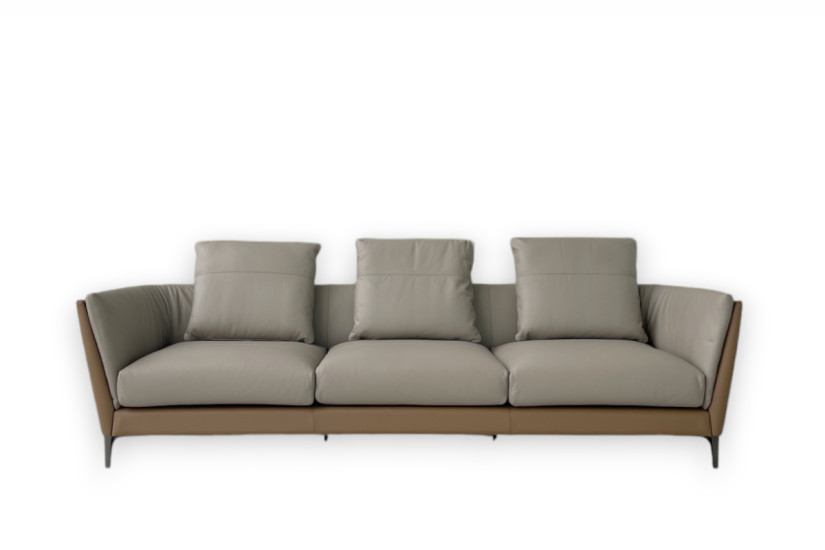Divano Bretagne in pelle marrone (Offerta Expo)  - 8