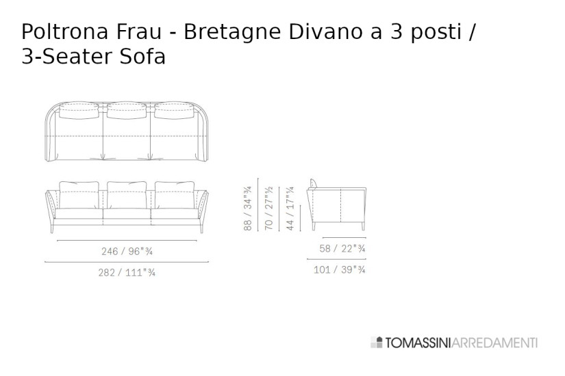 Divano Bretagne in pelle marrone (Offerta Expo)  - 9