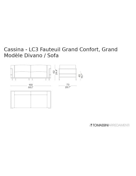 LC3 Fauteuil Grand Confort, Grand Modèle White Sofa (Expo Offer) Cassina - 5
