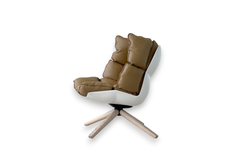 Poltrona Husk in pelle marrone (Offerta Expo) B&B Italia - 6