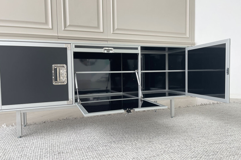 Total Flightcase Black Sideboard (Expo Offer) Diesel with Moroso - 6