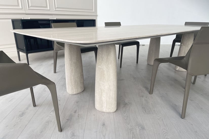 Monolith Travertine Table (Expo Offer) Poliform - 3