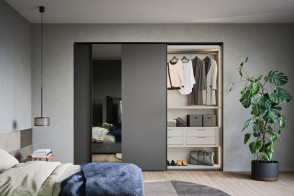 Offset Sliding Doors Wardrobe Novamobili - 1 2