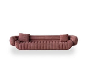 Canapé Tactile en cuir bordeaux (Offre Expo) Baxter - 6