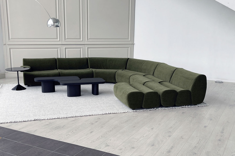 Canapé Ernest en tissu vert (Offre Expo) Poliform - 3