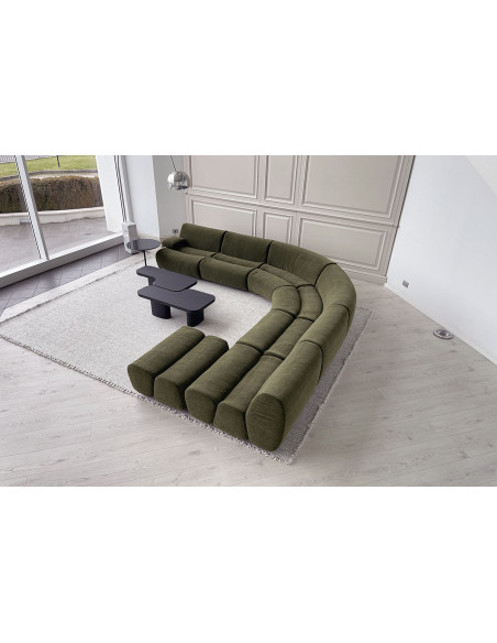 Divano Ernest in tessuto verde (Offerta Expo) Poliform - 4