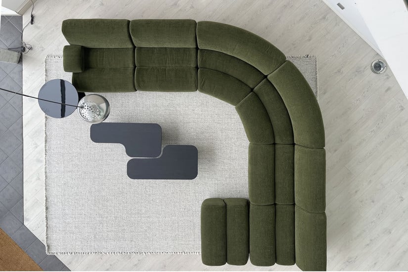 Canapé Ernest en tissu vert (Offre Expo) Poliform - 6