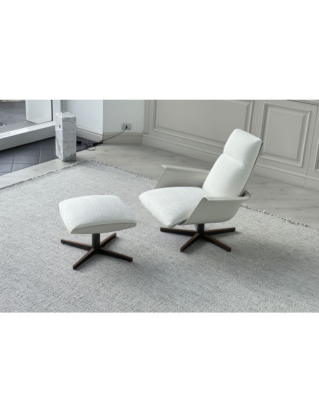 Poltrona e Pouf Clori in tessuto bianco (Offerta Expo) Giorgetti - 5