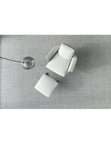 Clori White Fabric Armchair with Pouf (Expo Offer) Giorgetti - 7