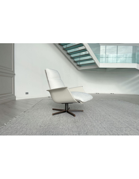 Fauteuil et Pouf Clori en tissu blanc (Offre Expo) Giorgetti - 3