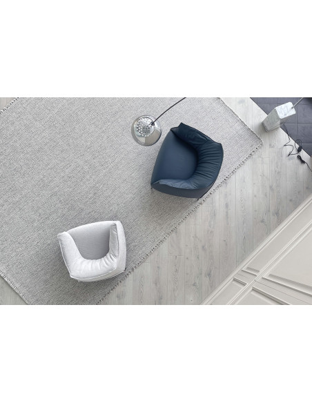 Archibald Large Blue Leather Armchair (Expo Offer) Poltrona Frau - 6