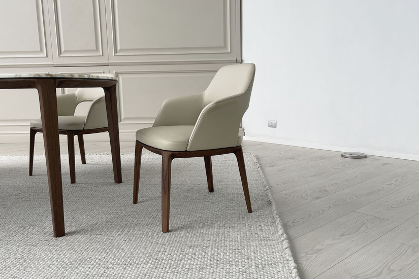 Sedia Sophie Lite in pelle beige (Offerta Expo)  - 2