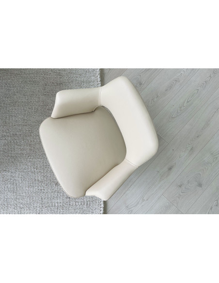 Chaise Sophie Lite en cuir beige (Offre Expo) - 5