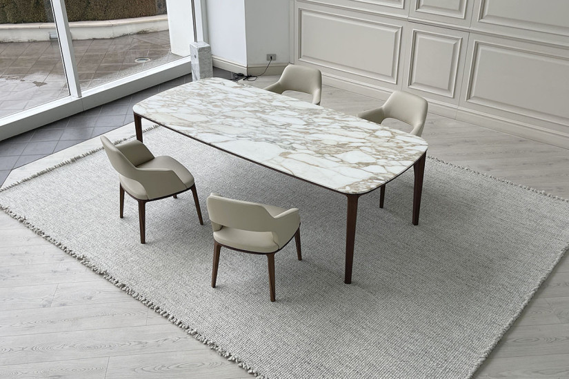 Chaise Sophie Lite en cuir beige (Offre Expo) - 6